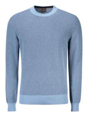 Hugo Boss Blue Cotton Men Sweater