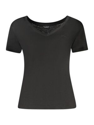 Guess Jeans Black Lycra Women T-Shirt