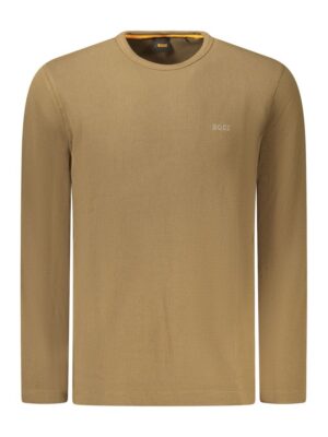 Hugo Boss Brown Cotton Men Sweater