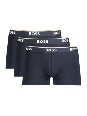 Hugo Boss Blue Cotton Men Boxer Underwear