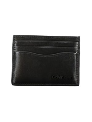 Calvin Klein Sleek Black Leather Card Holder