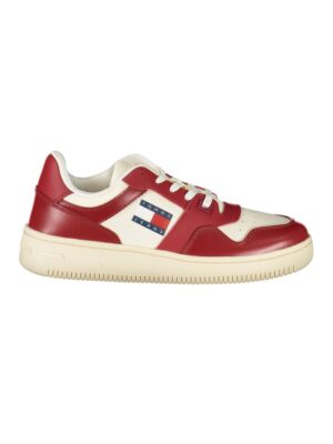 Tommy Hilfiger Red Leather Women Sneaker