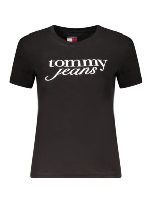 Tommy Hilfiger Black Cotton Tops & T-Shirt