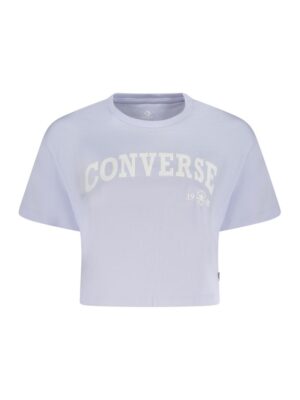 Converse Purple Cotton Women T-Shirt
