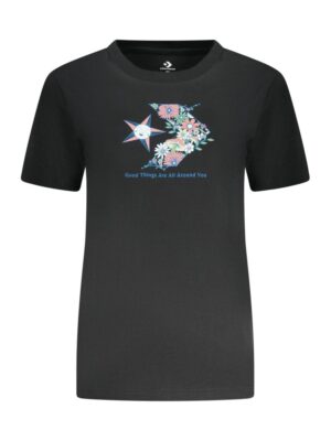 Converse Black Cotton Tops & T-Shirt