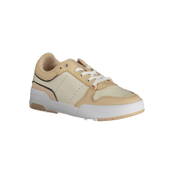 Tommy Hilfiger Beige Leather Women Sneaker - Image 2