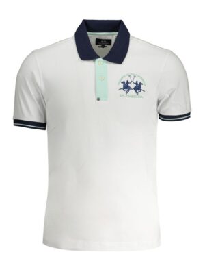 La Martina White Cotton Polo Shirt