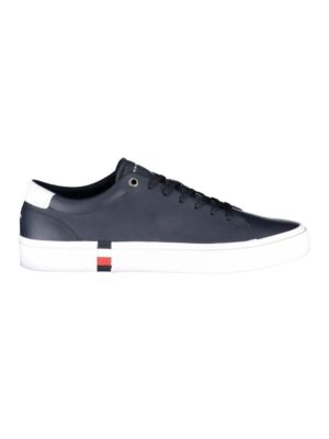 Tommy Hilfiger Blue Leather Men Sneaker