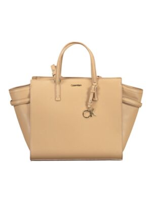 Calvin Klein Beige Polyester Women Handbag