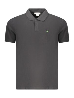 Calvin Klein Black Cotton Men Polo Shirt