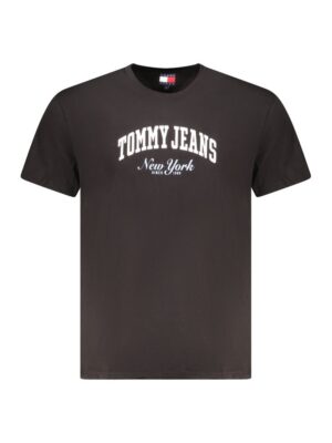 Tommy Hilfiger Black Cotton Men T-Shirt
