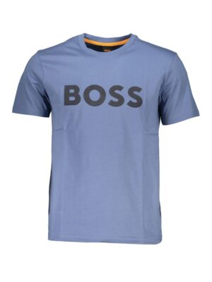 Hugo Boss Blue Cotton Men T-Shirt