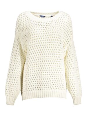 Gant White Cotton Women Sweater
