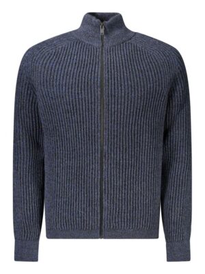 Hugo Boss Blue Wool Men Cardigan