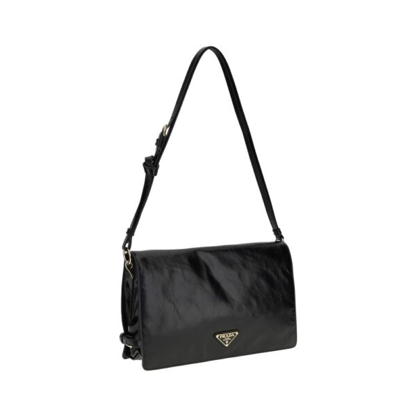 Prada Crinkled leather Shoulder Bag - Image 2