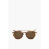Linda Farrow Brown Haircalf Sunglass