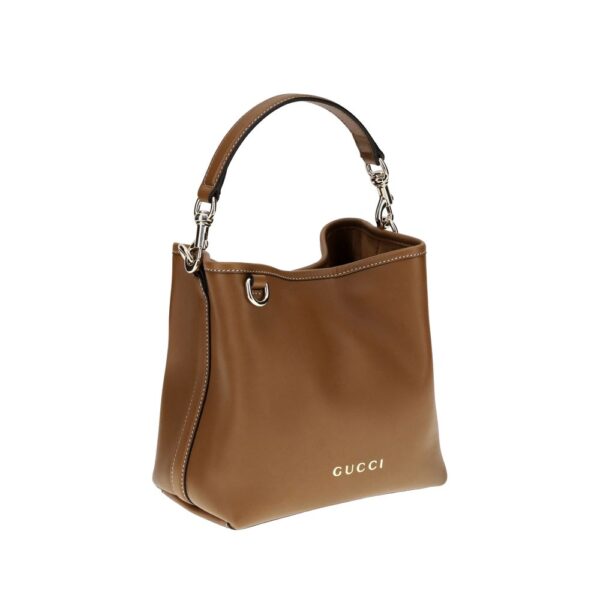 Gucci GG Emblem Leather Bucket Bag - Image 2