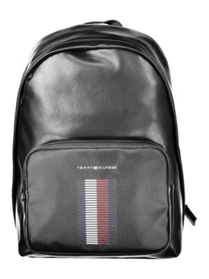 Tommy Hilfiger Black Polyethylene Men Backpack