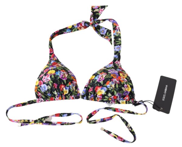 Dolce & Gabbana Chic Floral Printed Bikini Top - Image 3