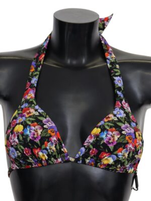 Dolce & Gabbana Chic Floral Printed Bikini Top