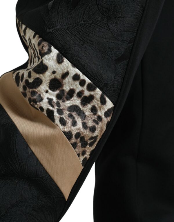 Dolce & Gabbana Elegant Black Leopard Jogger Pants - Image 4
