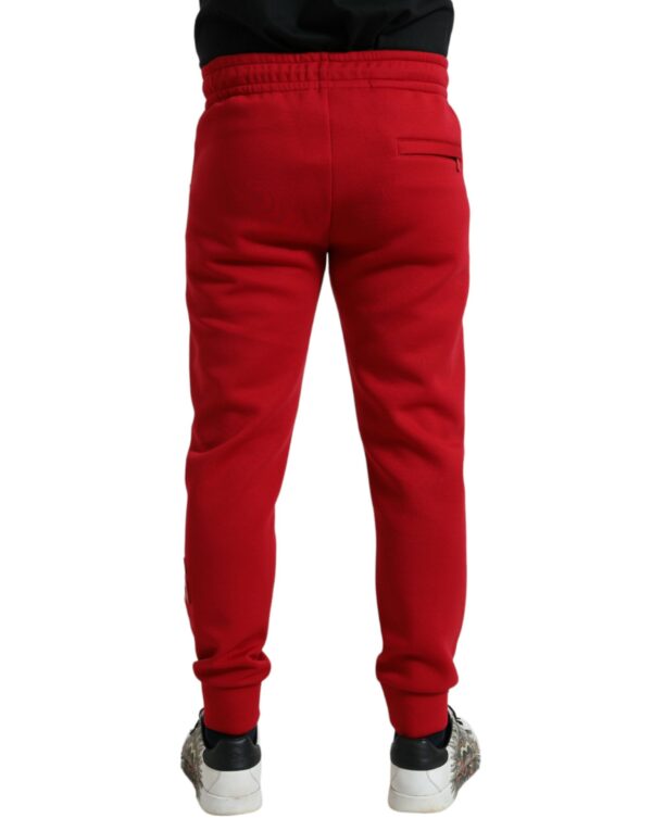 Dolce & Gabbana Sizzling Red Cotton Blend Jogger Pants - Image 3