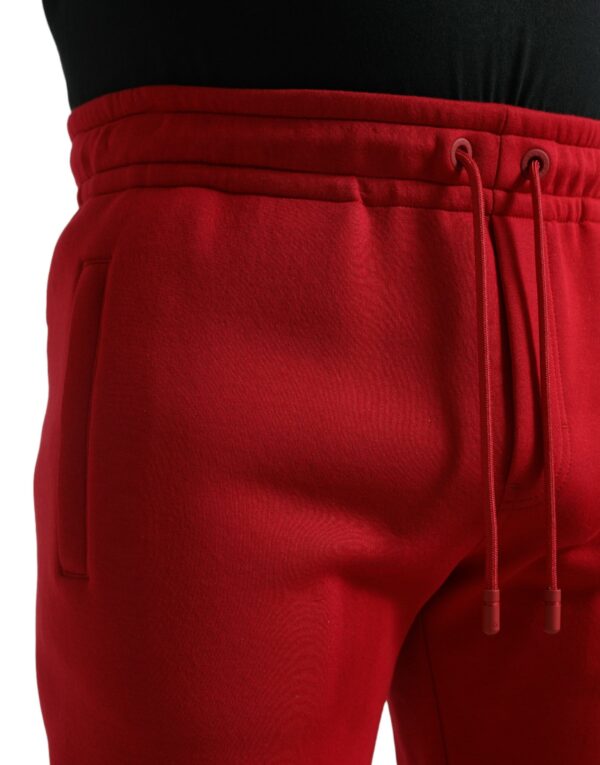 Dolce & Gabbana Sizzling Red Cotton Blend Jogger Pants - Image 4