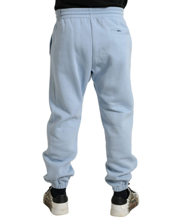 Dolce & Gabbana Elegant Light Blue Cotton Blend Joggers - Image 3