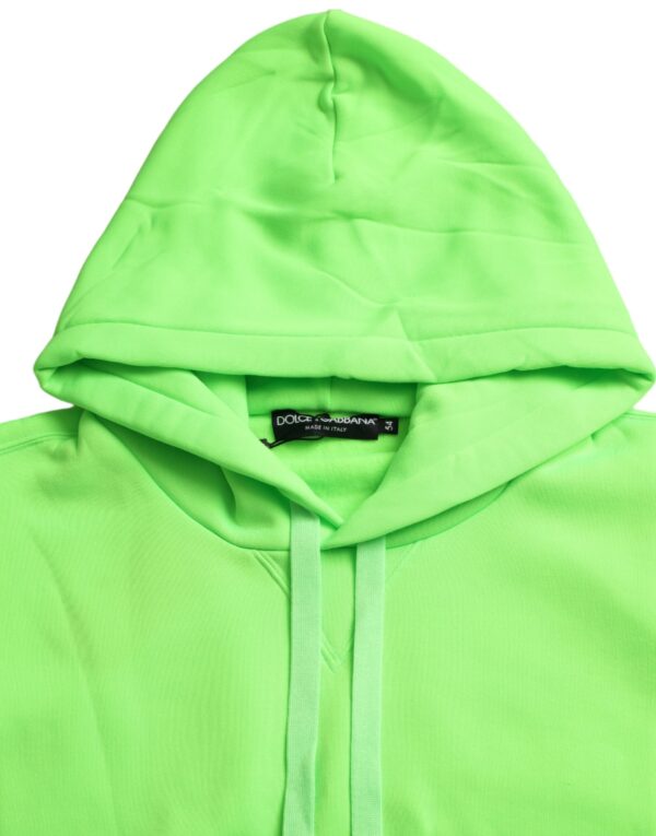 Dolce & Gabbana Neon Green Hooded Top Pullover Sweater - Image 3