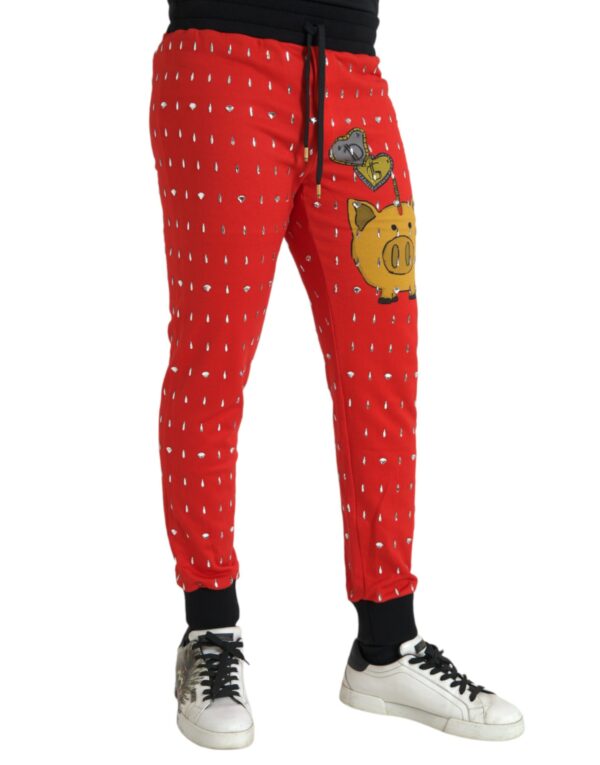 Dolce & Gabbana Red Year Of The Pig Jogger Sweatpants Pants - Image 2