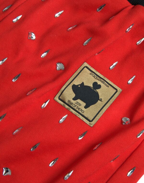 Dolce & Gabbana Red Year Of The Pig Jogger Sweatpants Pants - Image 5
