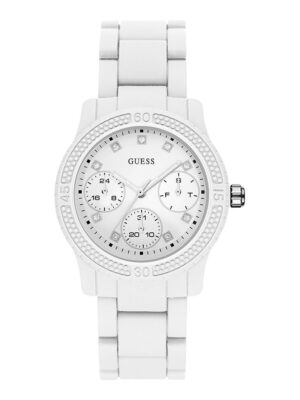 Guess White Rubber Watch