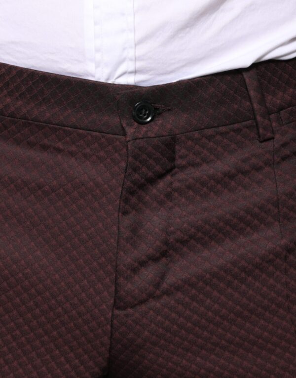 Dolce & Gabbana Maroon Deck Card Crown 2 Piece Formal Suit - Image 7