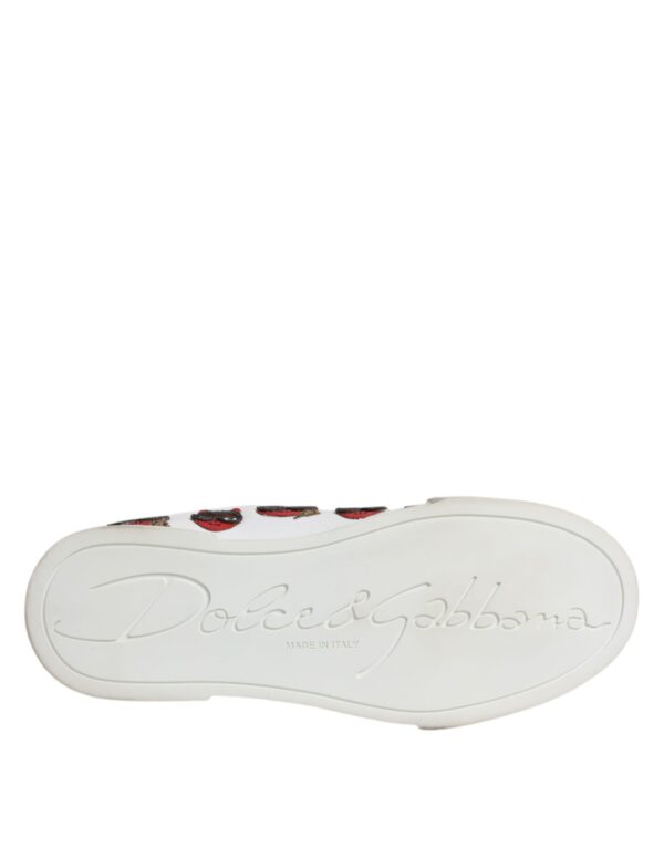 Dolce & Gabbana White Devil Face Portofino Sneakers Shoes - Image 8