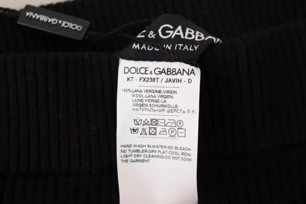 Dolce & Gabbana Black High Waist Stretch Tights Pants - Image 5