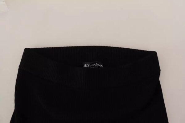 Dolce & Gabbana Black High Waist Stretch Tights Pants - Image 6