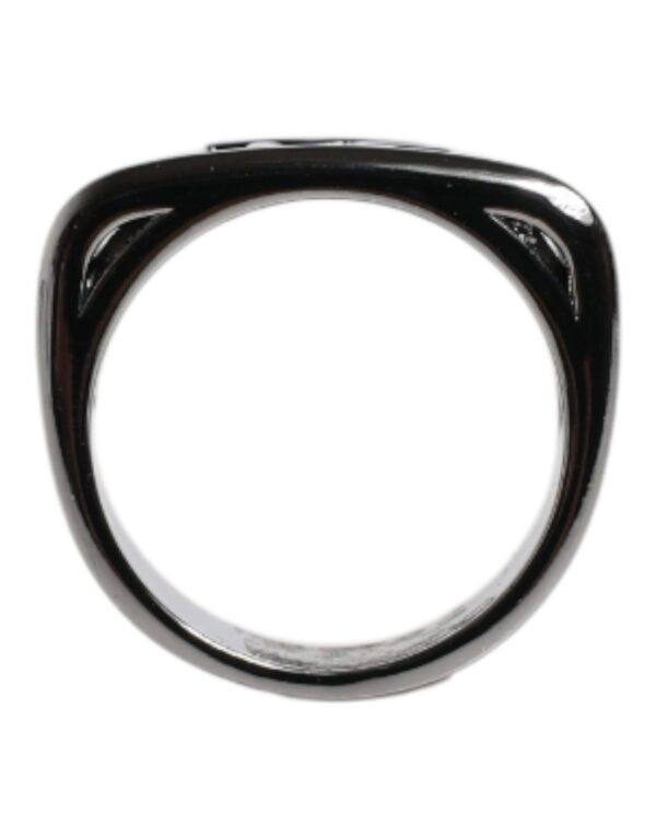 Dolce & Gabbana Silver Tone Brass Anello DG Logo Ring - Image 2
