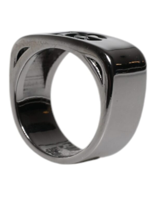 Dolce & Gabbana Silver Tone Brass Anello DG Logo Ring - Image 3