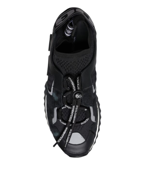 Dolce & Gabbana Black Mesh Sorrento Trekking Sneakers Shoes - Image 6
