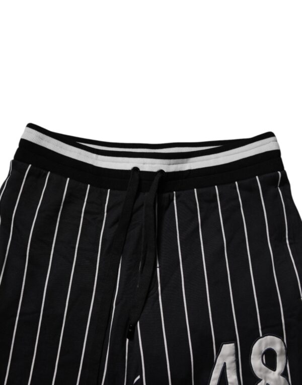 Dolce & Gabbana Black White Stripes Jogger Sweatpants Pants - Image 5