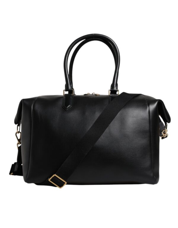 Dolce & Gabbana Black Calfskin Leather Hand Shoulder Duffle Bag - Image 3