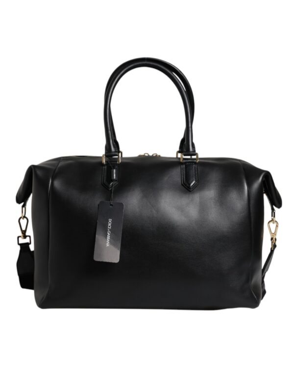 Dolce & Gabbana Black Calfskin Leather Hand Shoulder Duffle Bag - Image 7