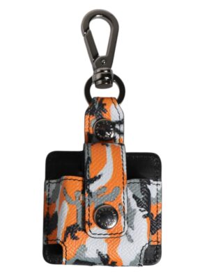 Dolce & Gabbana Multicolor Camouflage Leather Airpods Case