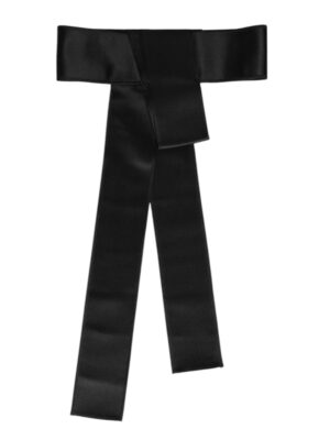 Dolce & Gabbana Black Satin Wide Waist Belt