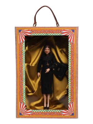 Dolce & Gabbana Black Dress Ceramic Porcelain Fashion Leather Sicily Dolls