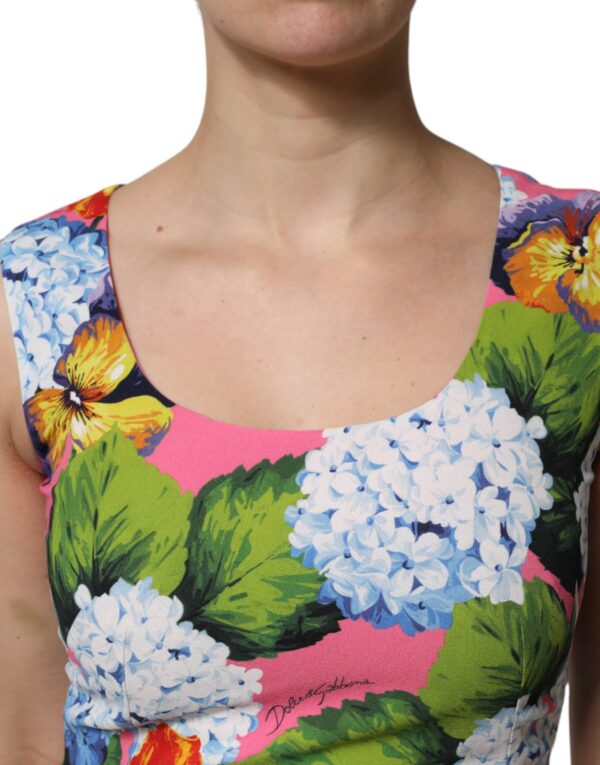 Dolce & Gabbana Multicolor Floral Sleeveless Sheath Dress - Image 5