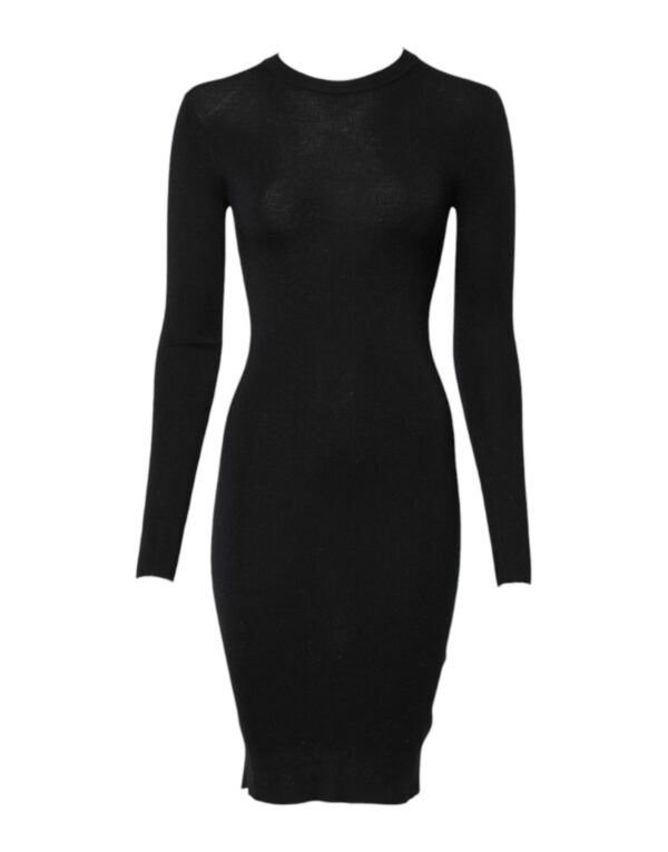 Dolce & Gabbana Black Long Sleeves Bodycon Sheath Dress - Image 2