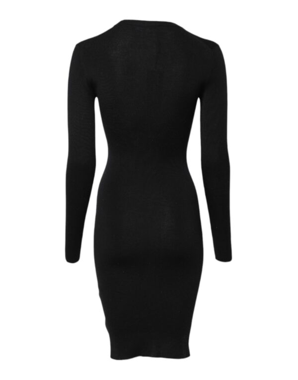 Dolce & Gabbana Black Long Sleeves Bodycon Sheath Dress - Image 3