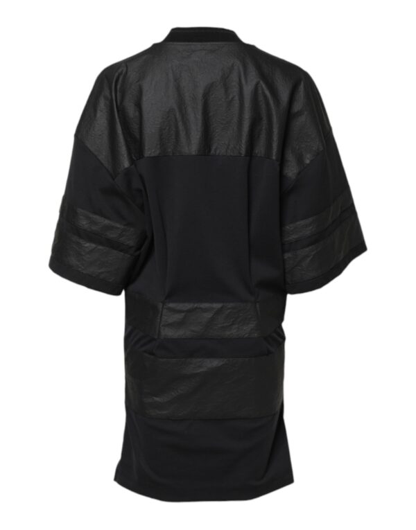 Dolce & Gabbana Black Cotton Short Sleeves V-neck T-shirt - Image 3