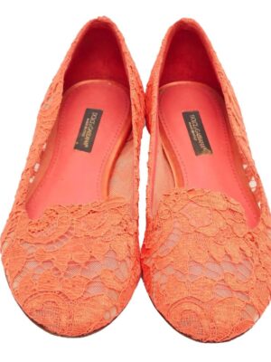 Dolce & Gabbana Red Viscose Flat Shoe
